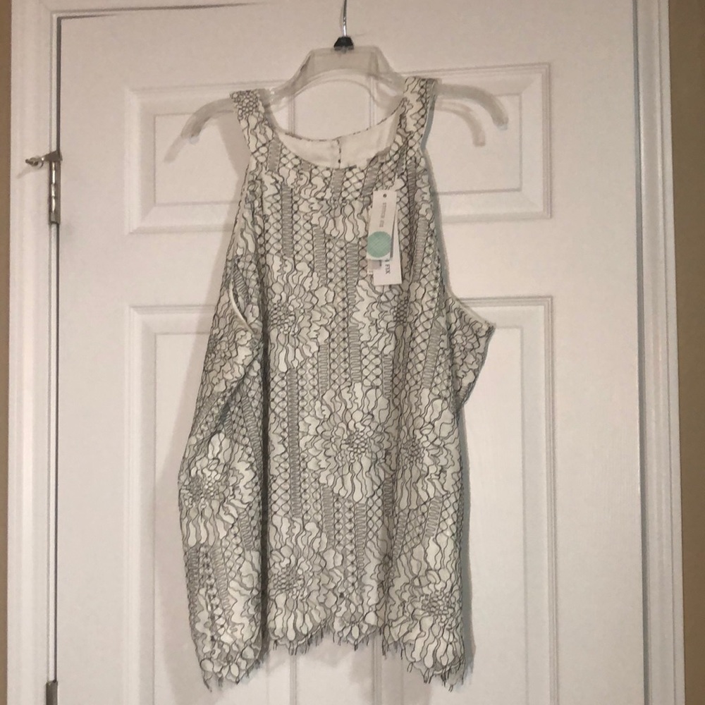 Basing Lace Overlay Blouse